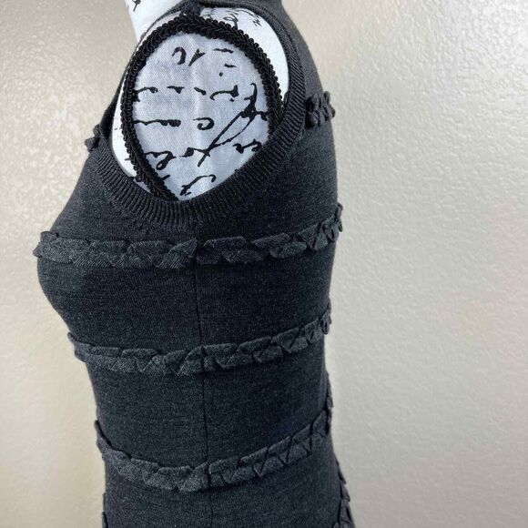 Calvin Klein Charcoal Gray crew wool blend sweater dress with details size XS - Picture 13 of 14